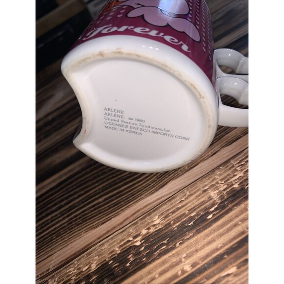 VINTAGE Garfield & Arlene Nesting Mug Pair -  Together Forever - Picture 9 of 9